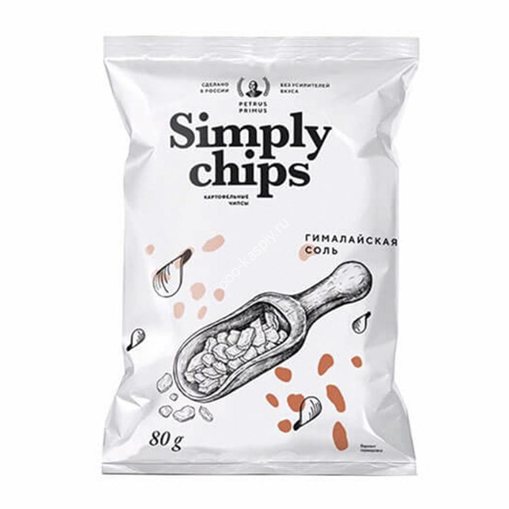 Картоф. Чипсы Simply chips Гималайская соль 80гр/21шт (Симпли)