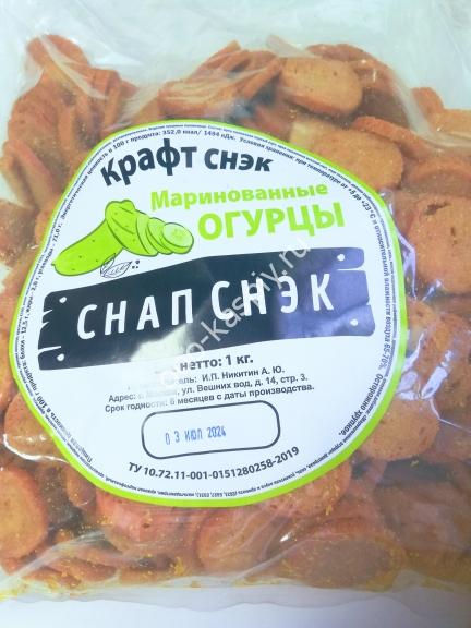 "Снапсы" гренки пшеничные Маринованные ОГУРЦЫ