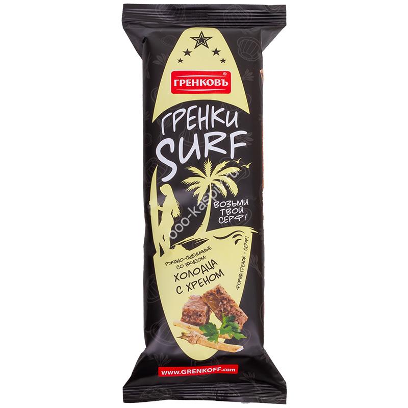 Гренки "SURF" ржано-пшеничные холодец с хреном 100гр (ГРЕНКОВЪ)