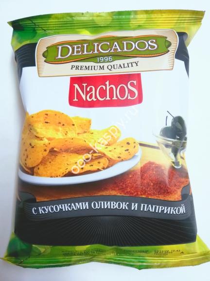 Начос Деликатос с кусочками Оливок и паприки 150гр/15шт