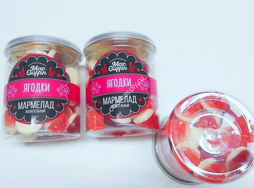 Мармелад МакГуффин Ягодки с желейной начинкой со вкусом малины 150гр