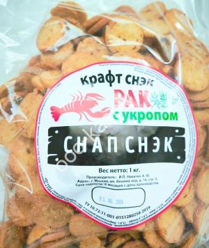 "Снапсы" гренки пшеничные Раки с укропом