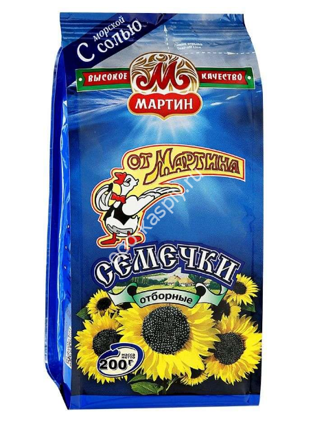 Семечки "От Мартина" Морская соль жареные 200гр (1уп*32шт)