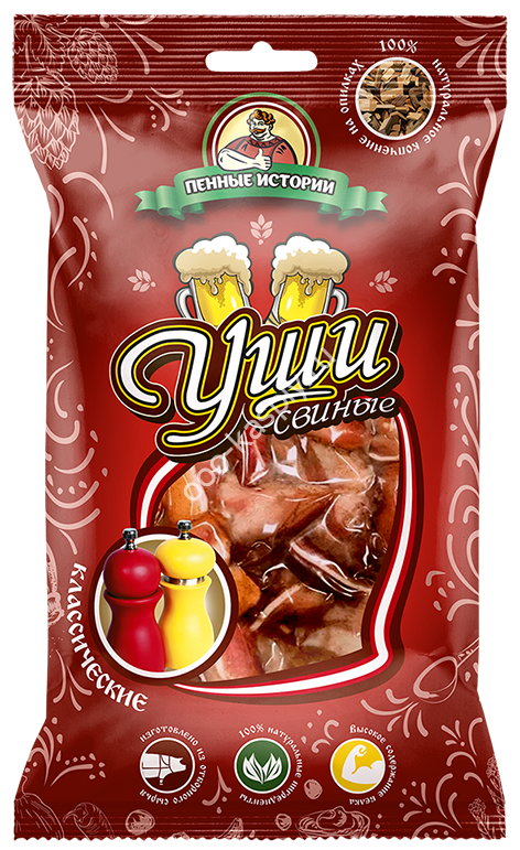 Уши свиные "ПЕННЫЕ Истории" 90гр. Классические