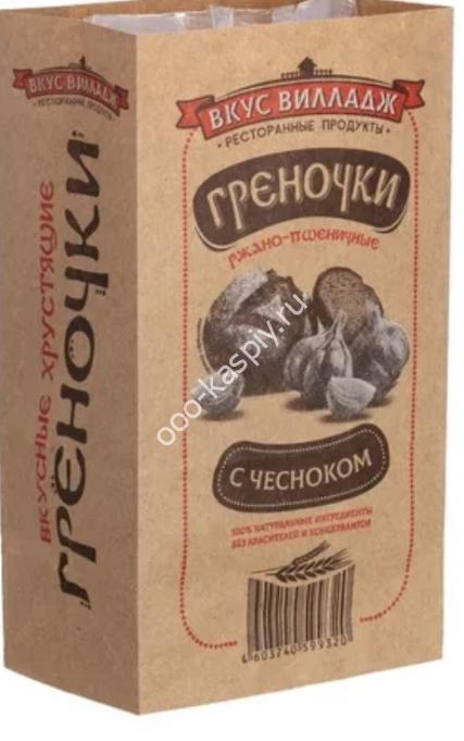 СмакВилладж - гренки ржано-пшен.с чесноком 100гр/12шт