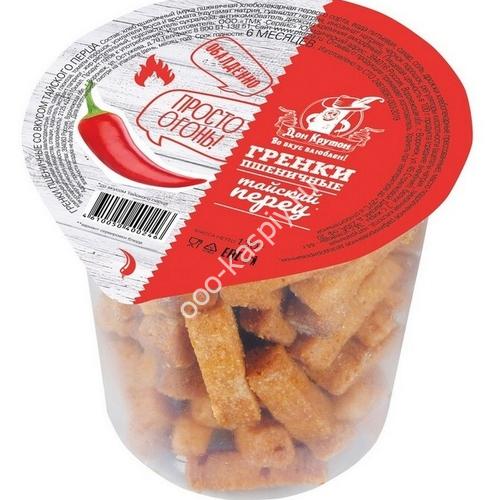 Дон Крутон - гренки стакан пш. со вкус."Тайский перец" 130гр