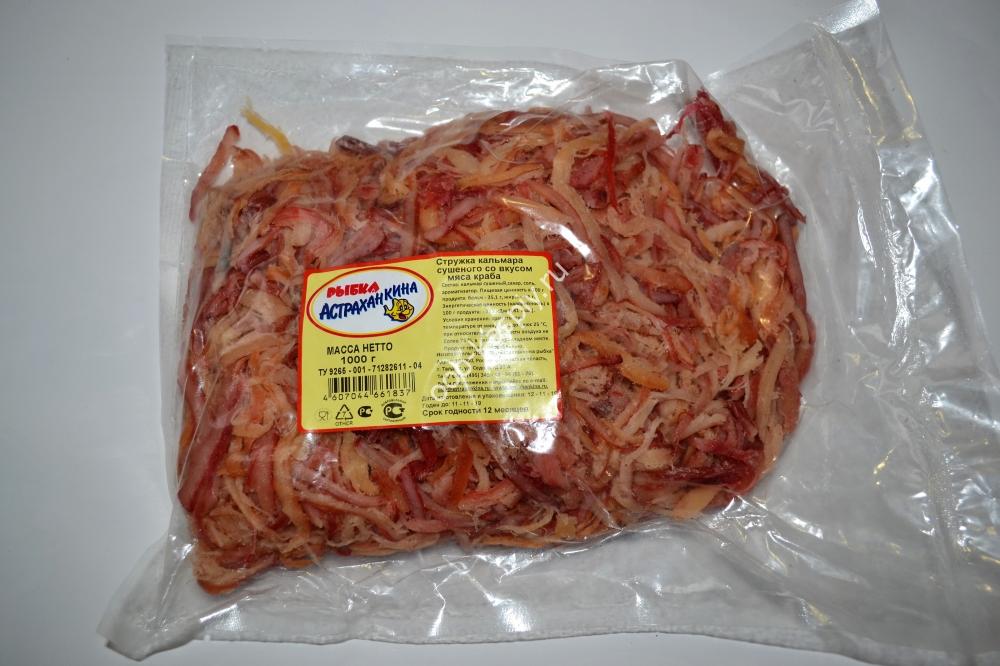 Кальмар стружка со вкусом мяса краба