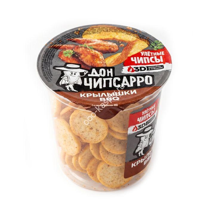 Дон ЧИПСАРРО - гренки стакан пш. со вкус."Крылышки BBQ" 90гр
